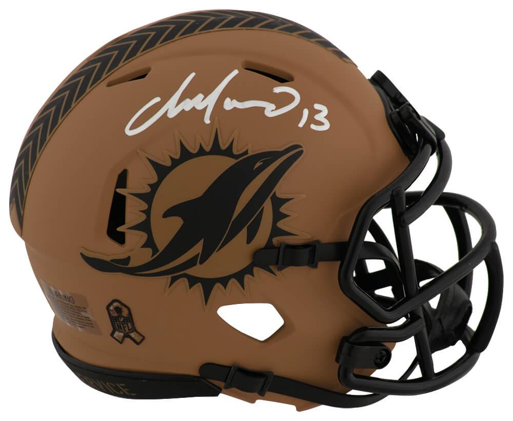 Dan Marino Signed Dolphins Salute to Service Alternate Speed Mini Helmet (Schwartz) at PristineAuction.com Dan Marino Signed Dolphins Salute to Service Alternate Speed Mini Helmet (Schwartz) at PristineAuction.com