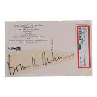 Bowie Kuhn Signed Cut on Hall Of Fame Plaque Postcard (JSA) at PristineAuction.com