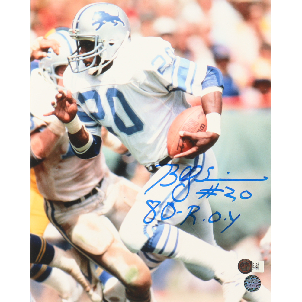 Billy Sims Signed Lions 8x10 Photo Inscribed "80 ROY" (AWM) at PristineAuction.com