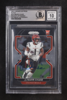 Ja'Marr Chase Signed 2021 Chronicles Prizm Black #9 RC (BGS | Autograph Graded BGS 10) at PristineAuction.com