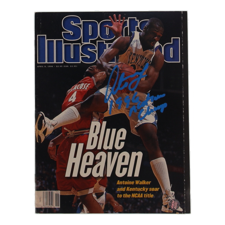 Antoine Walker Signed 1996 Sports Illustrated Magazine Inscribed "1996 National Champs" (AWM) at PristineAuction.com Antoine Walker Signed 1996 Sports Illustrated Magazine Inscribed "1996 National Champs" (AWM) at PristineAuction.com
