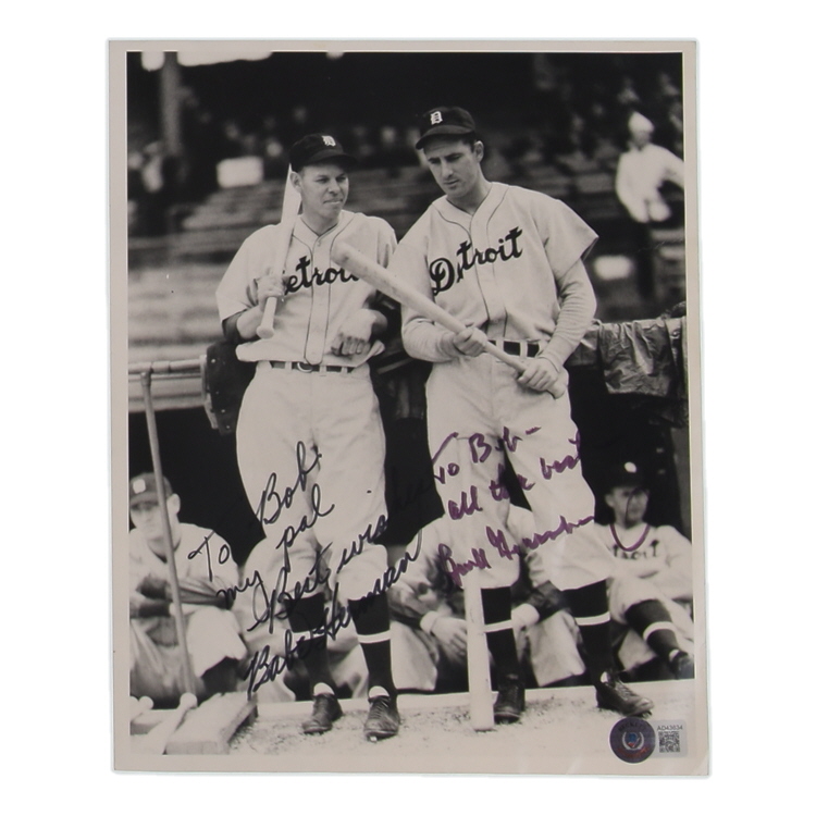 Babe Herman & Hank Greenberg Signed Tigers 8x10 Photo Inscribed "Best Wishes" & "All The Best" (Beckett) at PristineAuction.com Babe Herman & Hank Greenberg Signed Tigers 8x10 Photo Inscribed "Best Wishes" & "All The Best" (Beckett) at PristineAuction.com