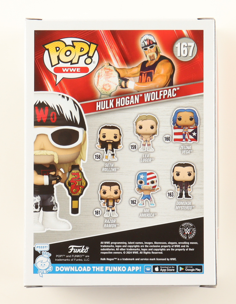 Hulk Hogan WWE #167 Wolfpac Funko Pop! Vinyl Figure at PristineAuction.com Hulk Hogan WWE #167 Wolfpac Funko Pop! Vinyl Figure at PristineAuction.com