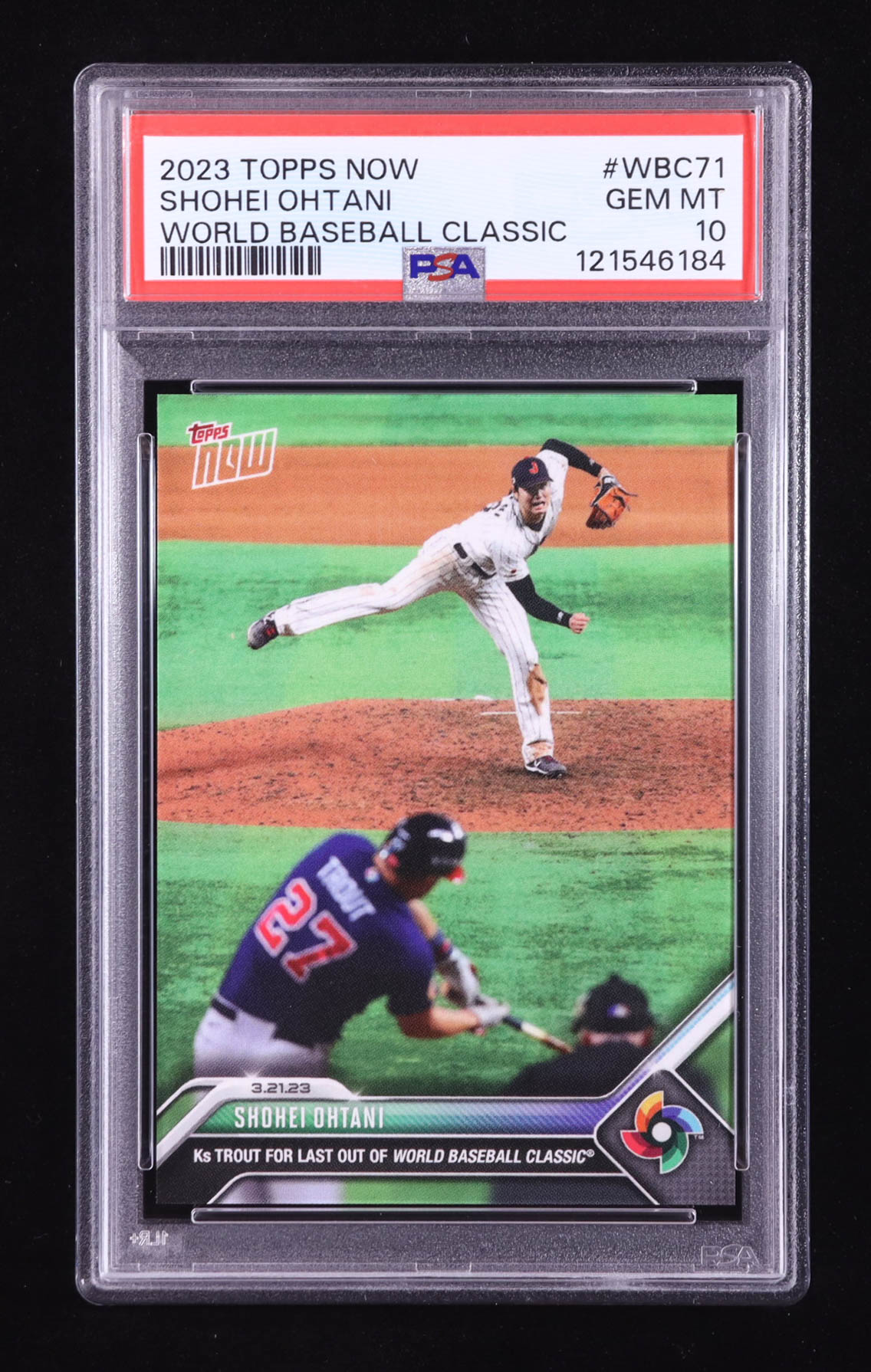 Shohei Ohtani 2023 Topps Now World Baseball Classic #WBC71 (PSA 10) at PristineAuction.com Shohei Ohtani 2023 Topps Now World Baseball Classic #WBC71 (PSA 10) at PristineAuction.com