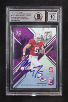 Christian McCaffrey Signed 2017 Elite Draft Picks Aspirations Purple #118 RC #66/99 (BGS | Autograph Graded BGS 10) at PristineAuction.com