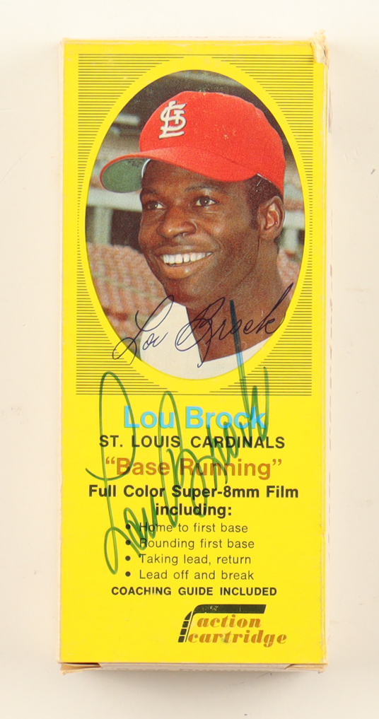 Lou Brock Signed "Base Running" Action Cartridge Packaging (JSA) at PristineAuction.com Lou Brock Signed "Base Running" Action Cartridge Packaging (JSA) at PristineAuction.com