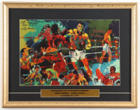 'Muhammad Ali vs George Foreman" Custom Framed LeRoy Neiman Art Print Display with Title Plaque at PristineAuction.com