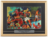 'Muhammad Ali vs George Foreman" Custom Framed LeRoy Neiman Art Print Display with Title Plaque at PristineAuction.com