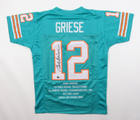 Bob Griese Signed Career Highlight Stat Jersey (Beckett) at PristineAuction.com