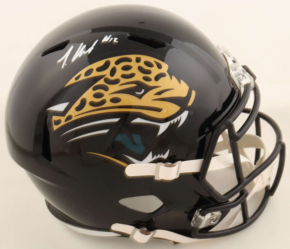 Travis Hunter Signed Jaguars Full-Size Speed Helmet (Beckett) at PristineAuction.com Travis Hunter Signed Jaguars Full-Size Speed Helmet (Beckett) at PristineAuction.com
