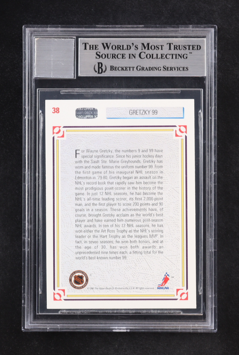 Wayne Gretzky Signed 1991-92 Upper Deck 99 #38 RC (BGS | Autograph Graded BGS 10) at PristineAuction.com Wayne Gretzky Signed 1991-92 Upper Deck 99 #38 RC (BGS | Autograph Graded BGS 10) at PristineAuction.com