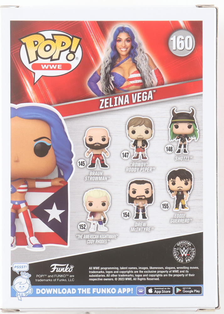 Zelina Vega Signed "WWE" #160 Funko Pop! Vinyl Figure (Beckett) at PristineAuction.com Zelina Vega Signed "WWE" #160 Funko Pop! Vinyl Figure (Beckett) at PristineAuction.com