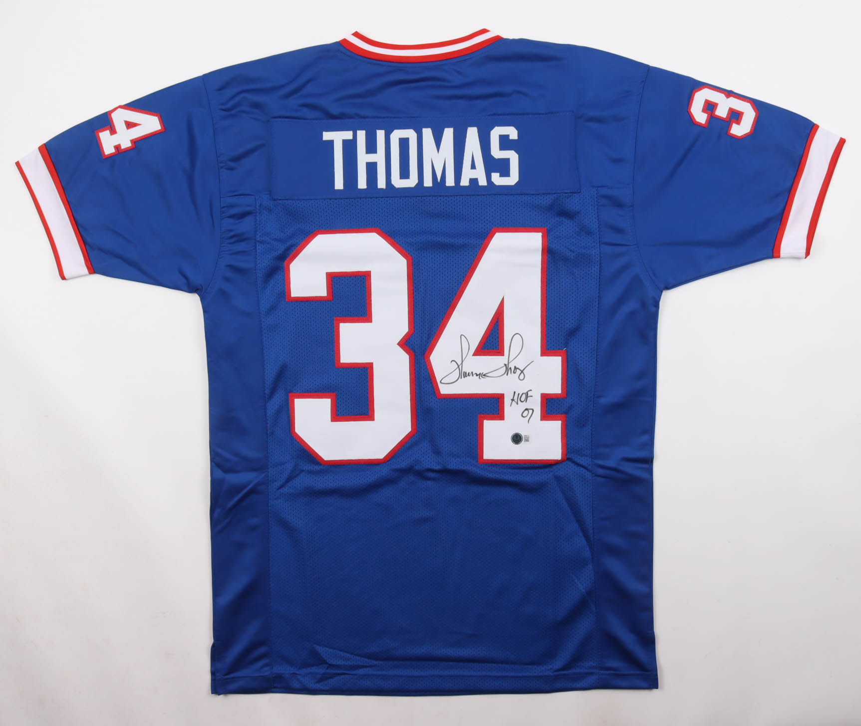 Thurman Thomas Signed Jersey Inscribed "HOF 06" (Beckett) at PristineAuction.com Thurman Thomas Signed Jersey Inscribed "HOF 06" (Beckett) at PristineAuction.com