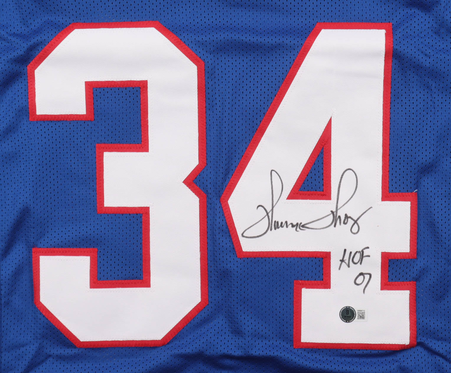 Thurman Thomas Signed Jersey Inscribed "HOF 06" (Beckett) at PristineAuction.com Thurman Thomas Signed Jersey Inscribed "HOF 06" (Beckett) at PristineAuction.com