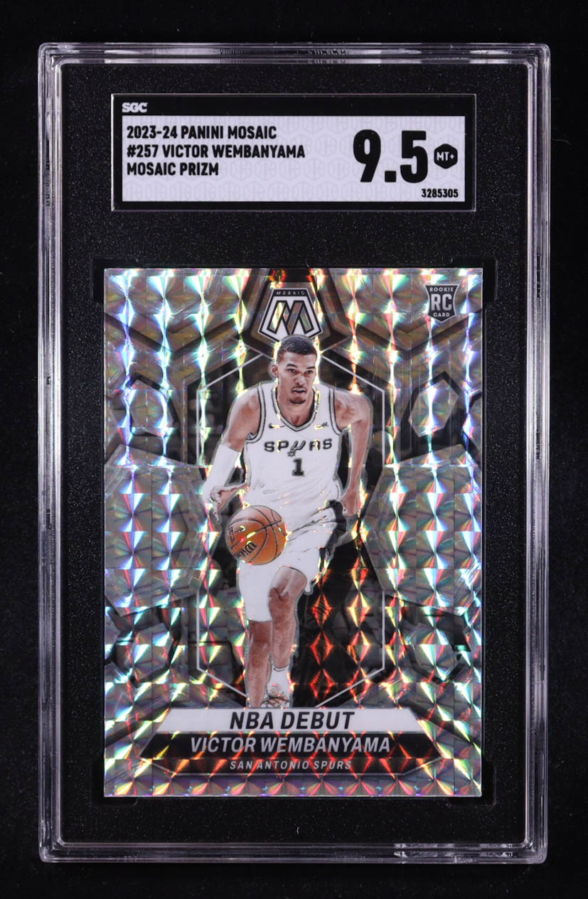 Victor Wembanyama 2023-24 Panini Mosaic Mosaic #257 RC (SGC 9.5) at PristineAuction.com Victor Wembanyama 2023-24 Panini Mosaic Mosaic #257 RC (SGC 9.5) at PristineAuction.com