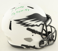 Devonta Smith Signed Eagles Full-Size Authentic On-Field Lunar Eclipse Alternate Speed Helmet Inscribed "Fly Eagles Fly" (Beckett) at PristineAuction.com