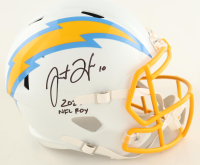 Justin Herbert Signed Chargers Full-Size Speed Helmet Inscribed "2020 NFL ROY" (Beckett) at PristineAuction.com