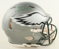 DeVonta Smith Signed Eagles Full-Size Authentic On-Field Flash Alternate Speed Helmet Inscribed "Fly Eagles Fly" (Beckett) at PristineAuction.com
