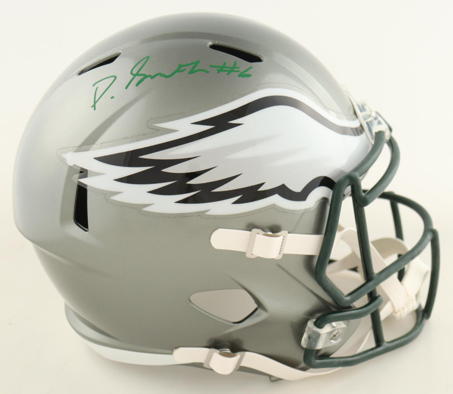 DeVonta Smith Signed Eagles Full-Size Flash Alternate Speed Helmet (Beckett) at PristineAuction.com DeVonta Smith Signed Eagles Full-Size Flash Alternate Speed Helmet (Beckett) at PristineAuction.com