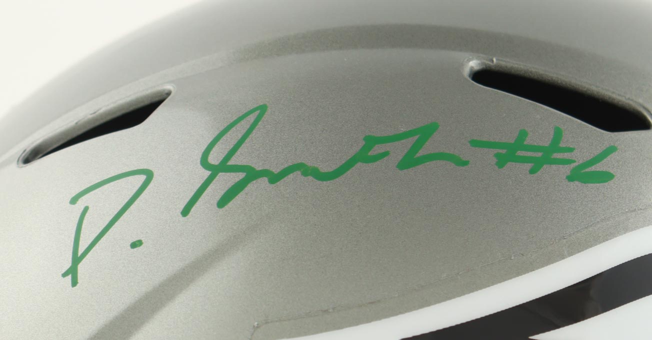 DeVonta Smith Signed Eagles Full-Size Flash Alternate Speed Helmet (Beckett) at PristineAuction.com DeVonta Smith Signed Eagles Full-Size Flash Alternate Speed Helmet (Beckett) at PristineAuction.com