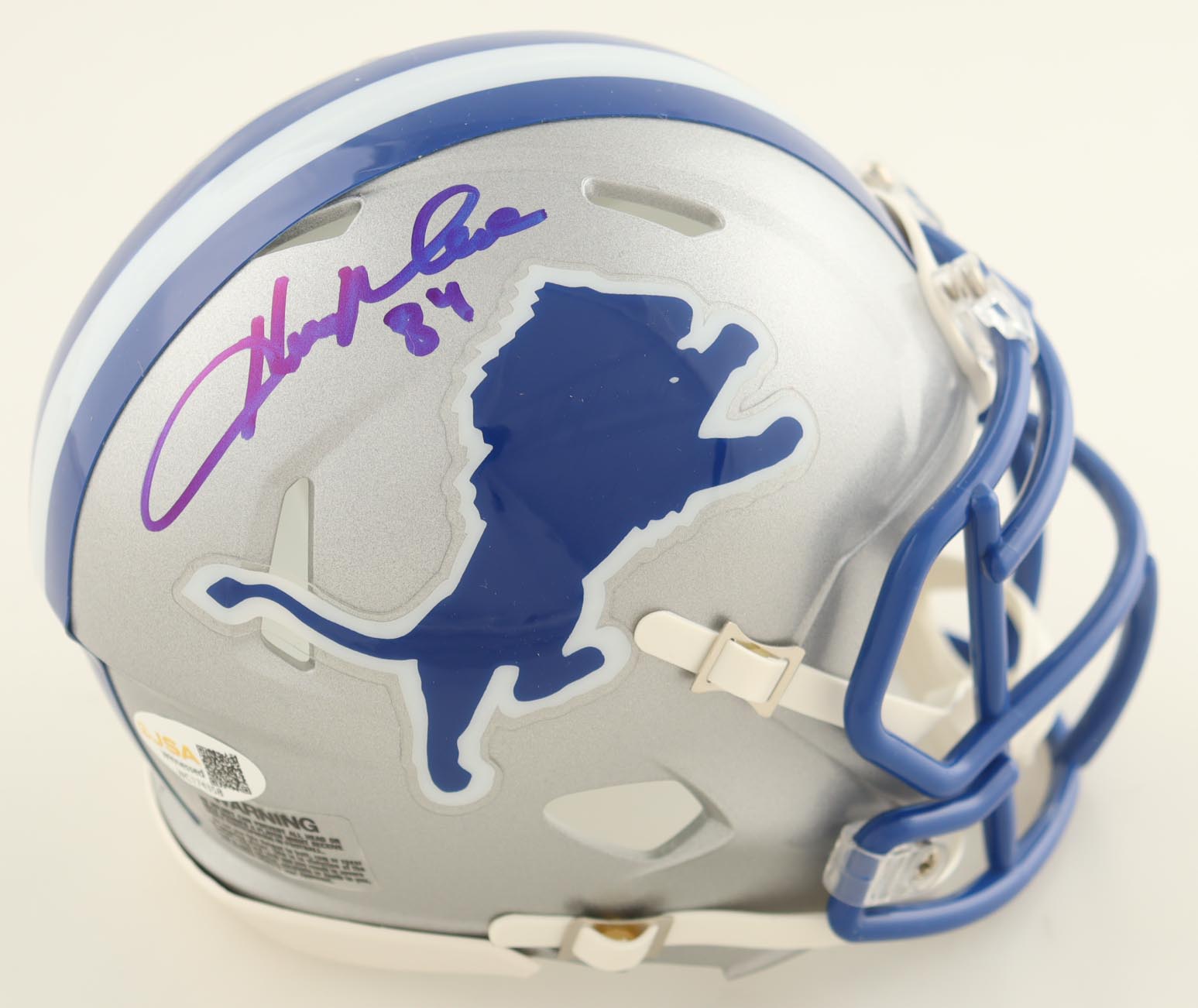 Herman Moore Signed Lions Speed Mini Helmet (JSA) at PristineAuction.com Herman Moore Signed Lions Speed Mini Helmet (JSA) at PristineAuction.com