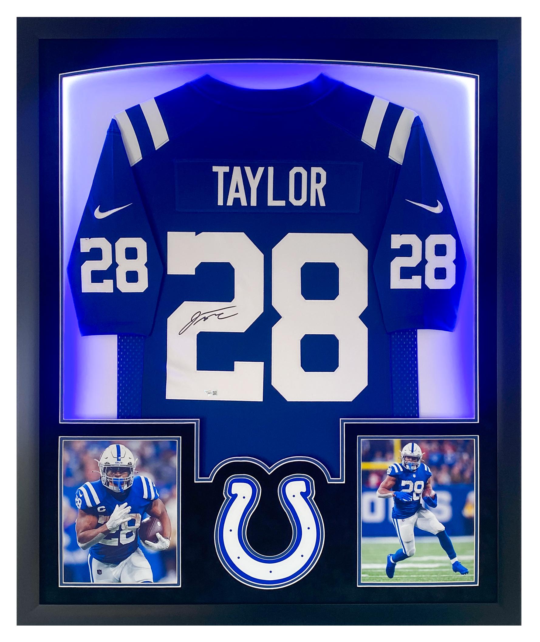 Jonathan Taylor Signed Colts Custom Framed Jersey Display with LED Lights (Fanatics) at PristineAuction.com Jonathan Taylor Signed Colts Custom Framed Jersey Display with LED Lights (Fanatics) at PristineAuction.com