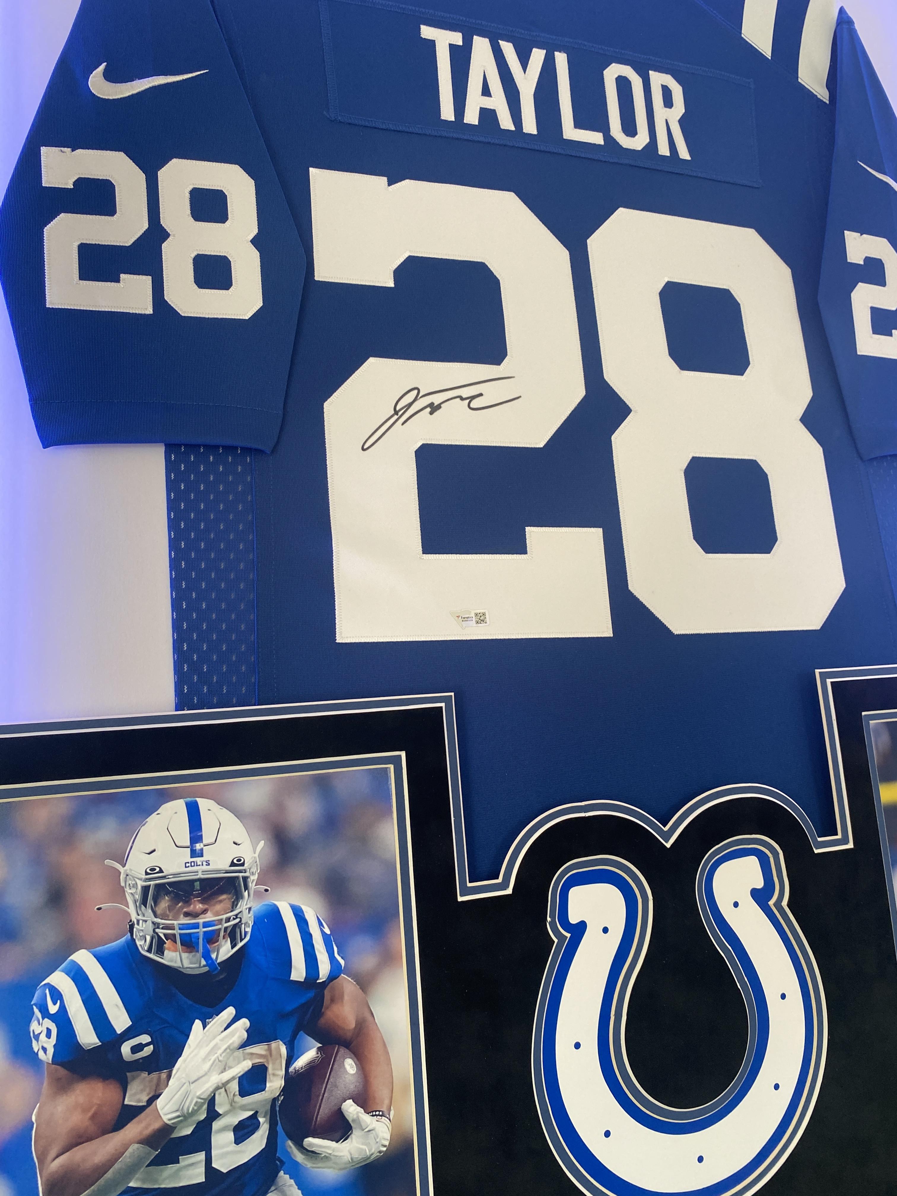 Jonathan Taylor Signed Colts Custom Framed Jersey Display with LED Lights (Fanatics) at PristineAuction.com Jonathan Taylor Signed Colts Custom Framed Jersey Display with LED Lights (Fanatics) at PristineAuction.com