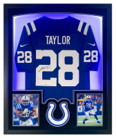 Jonathan Taylor Signed Colts Custom Framed Jersey Display with LED Lights (Fanatics) at PristineAuction.com