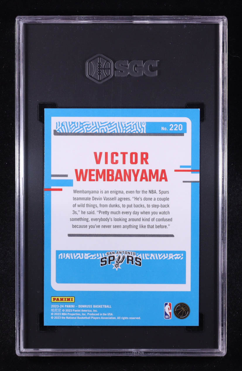 Victor Wembanyama 2023-24 Donruss #220 RR RC (SGC 9.5) at PristineAuction.com Victor Wembanyama 2023-24 Donruss #220 RR RC (SGC 9.5) at PristineAuction.com