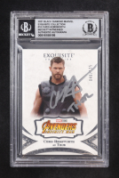 Chris Hemsworth Signed 2021 Inscribed "THOR" Black Diamond Marvel Exquisite Collection #10 #046/125 (BGS) at PristineAuction.com