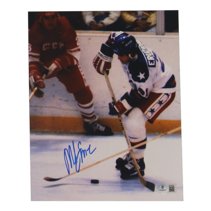 Mike Eruzione Signed Team USA 8x10 Photo (Beckett) at PristineAuction.com Mike Eruzione Signed Team USA 8x10 Photo (Beckett) at PristineAuction.com