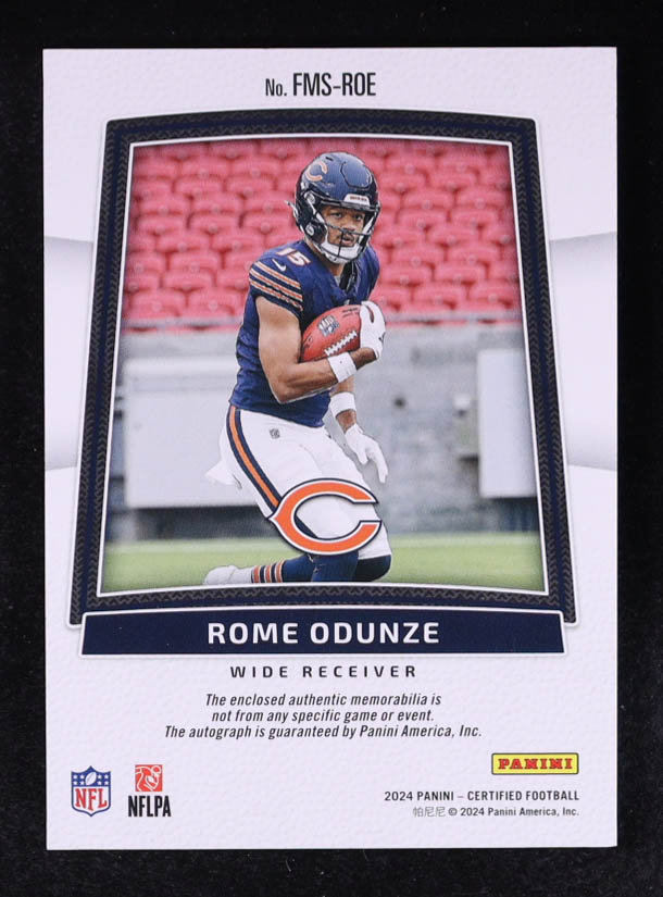 Rome Odunze 2024 Certified Freshman Fabric Mirror Signatures #4 RC #198/299 at PristineAuction.com Rome Odunze 2024 Certified Freshman Fabric Mirror Signatures #4 RC #198/299 at PristineAuction.com