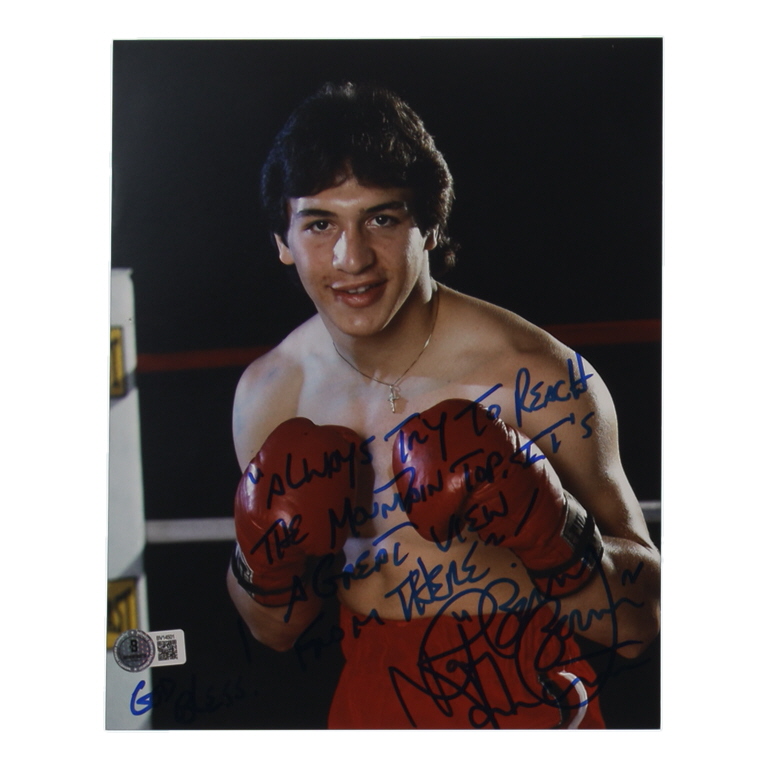 Ray "Boom Boom" Mancini Signed 8x10 Photo with Extended Inscription (Beckett) at PristineAuction.com Ray "Boom Boom" Mancini Signed 8x10 Photo with Extended Inscription (Beckett) at PristineAuction.com