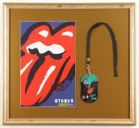 Rolling Stones "No Filter" Custom Framed Tour Poster Print Display With Backstage Pass Lanyard at PristineAuction.com