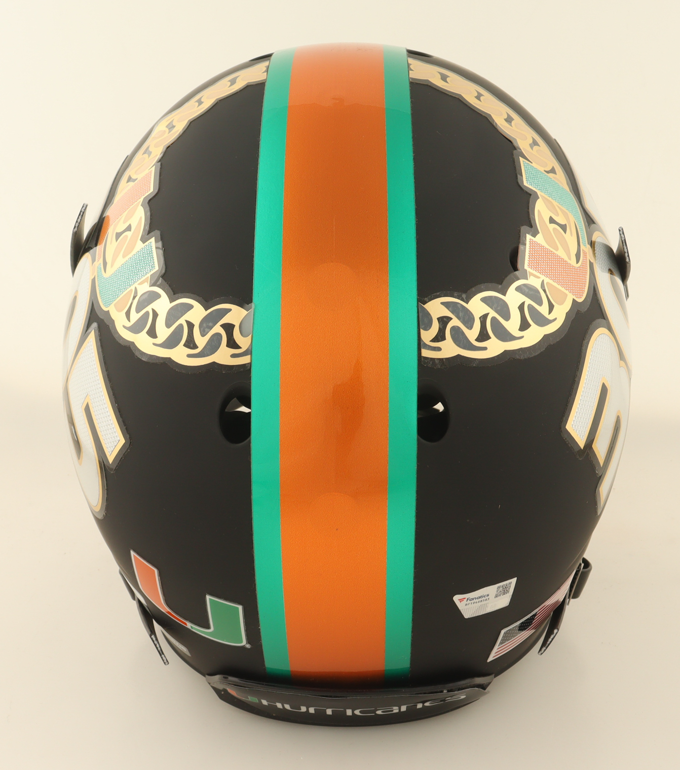 Jaelan Phillips Signed Miami Hurricanes Full-Size Tradition Alternate Helmet (Fanatics) at PristineAuction.com Jaelan Phillips Signed Miami Hurricanes Full-Size Tradition Alternate Helmet (Fanatics) at PristineAuction.com