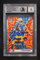 Justin Herbert Signed 2020 Inscribed "2020 NFL OROY" Panini Mosaic Reactive Orange Prizm #204 RC (BGS | Autograph Graded BGS 10) at PristineAuction.com