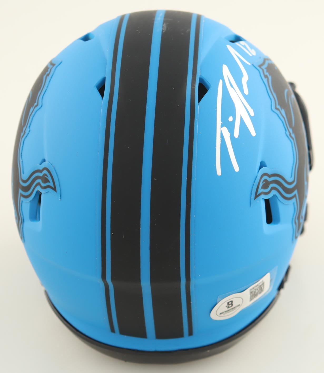 Tim Patrick Signed Lions Rave Alternate Speed Mini Helmet (Beckett) at PristineAuction.com Tim Patrick Signed Lions Rave Alternate Speed Mini Helmet (Beckett) at PristineAuction.com