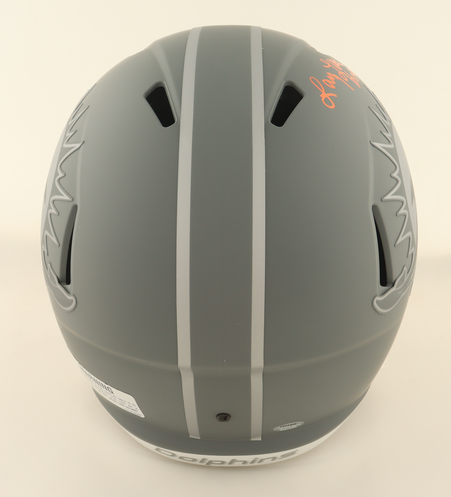 Larry Little Signed Dolphins Full-Size Slate Alternate Speed Helmet Inscribed "HOF 93" (Schwartz) at PristineAuction.com Larry Little Signed Dolphins Full-Size Slate Alternate Speed Helmet Inscribed "HOF 93" (Schwartz) at PristineAuction.com