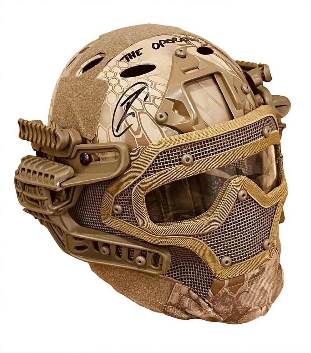 Robert O'Neill Signed U.S. Navy Desert Python SEAL Full-Size Tactical Helmet Inscribed "The Operator" (PSA) at PristineAuction.com Robert O'Neill Signed U.S. Navy Desert Python SEAL Full-Size Tactical Helmet Inscribed "The Operator" (PSA) at PristineAuction.com