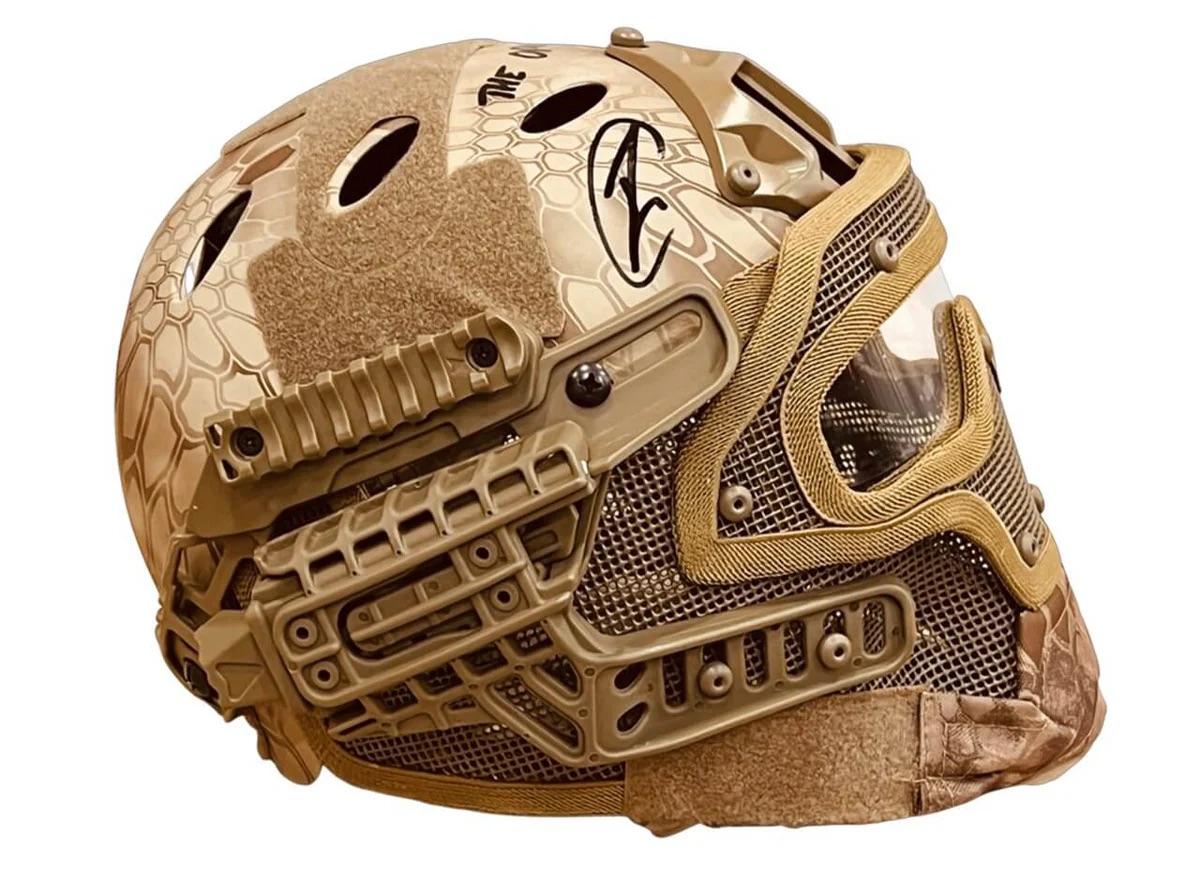Robert O'Neill Signed U.S. Navy Desert Python SEAL Full-Size Tactical Helmet Inscribed "The Operator" (PSA) at PristineAuction.com Robert O'Neill Signed U.S. Navy Desert Python SEAL Full-Size Tactical Helmet Inscribed "The Operator" (PSA) at PristineAuction.com