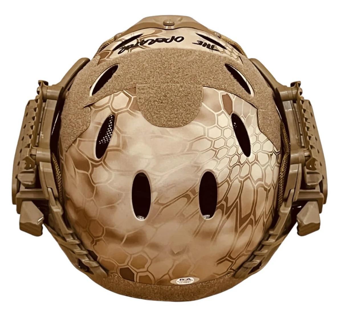 Robert O'Neill Signed U.S. Navy Desert Python SEAL Full-Size Tactical Helmet Inscribed "The Operator" (PSA) at PristineAuction.com Robert O'Neill Signed U.S. Navy Desert Python SEAL Full-Size Tactical Helmet Inscribed "The Operator" (PSA) at PristineAuction.com