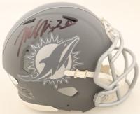 Mike McDaniel Signed Dolphins Slate Alternate Speed Mini Helmet (JSA) at PristineAuction.com