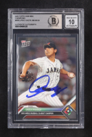 Shota Imanaga Signed 2023 Topps Now WBC Champions #WBCJPN-12 RC (BGS | Autograph Graded BGS 10) at PristineAuction.com