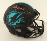 Mike Gesicki Signed Dolphins Full-Size Eclipse Alternate Speed Helmet Inscribed "Fins Up!" (Beckett) at PristineAuction.com