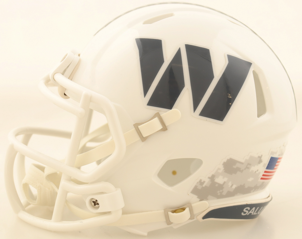 Dan Quinn Signed Commanders Salute To Service Alternate Speed Mini Helmet (JSA) at PristineAuction.com Dan Quinn Signed Commanders Salute To Service Alternate Speed Mini Helmet (JSA) at PristineAuction.com