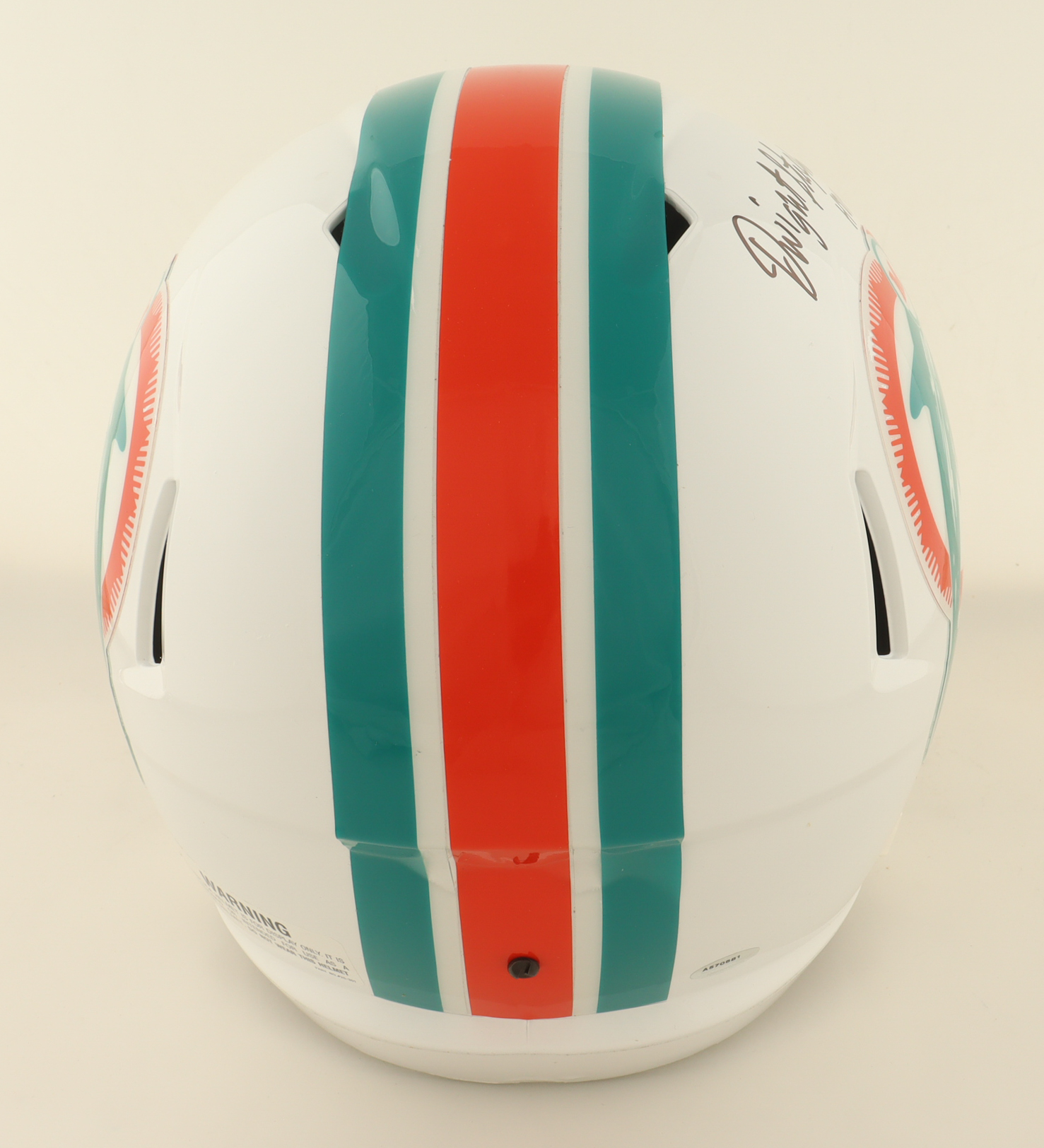 Dwight Stephenson Signed Dolphins Full-Size Throwback Speed Helmet Inscribed "HOF 98" (Schwartz) at PristineAuction.com Dwight Stephenson Signed Dolphins Full-Size Throwback Speed Helmet Inscribed "HOF 98" (Schwartz) at PristineAuction.com