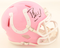 Pat McAfee Signed Colts Breast Cancer Awareness Alternate Speed Mini Helmet (JSA) at PristineAuction.com