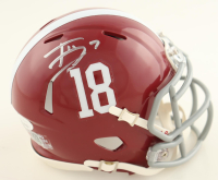 Trevon Diggs Signed Alabama Crimson Tide Speed Mini Helmet (JSA) at PristineAuction.com