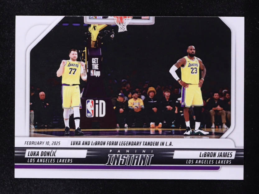 Luka Doncic / LeBron James 2024-25 Panini Instant #343 at PristineAuction.com Luka Doncic / LeBron James 2024-25 Panini Instant #343 at PristineAuction.com