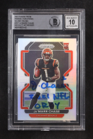 Ja'Marr Chase Signed 2021 Inscribed "2021 NFL OROY" Panini Prizm Rookie Variations Silver #V-337 RC (BGS | Autograph Graded BGS 10) at PristineAuction.com